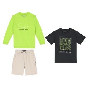 Size 8 Boys Mayoral Neon Green and Black Kids Set